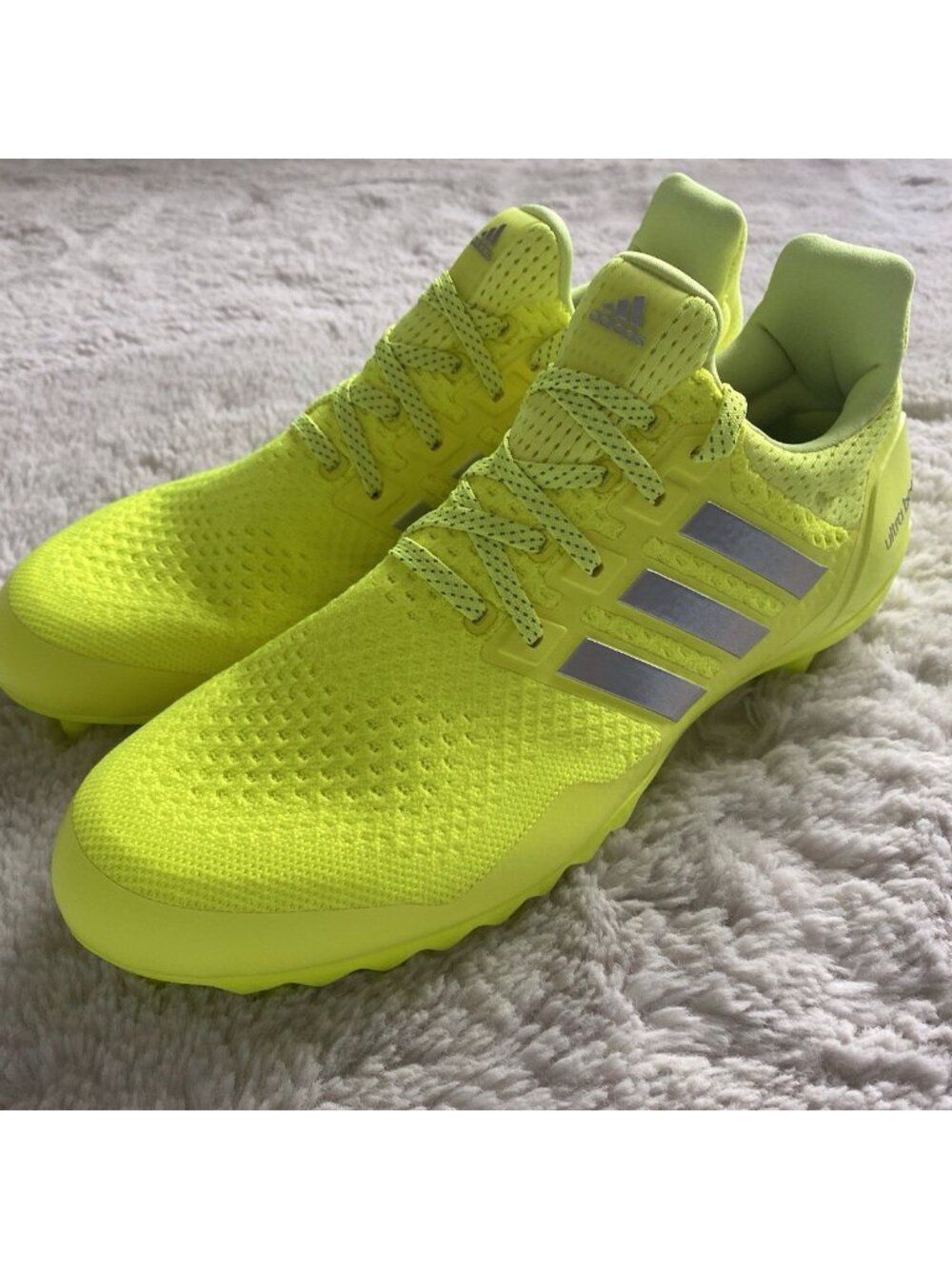 Adidas UltraBoost Football Cleats Solar Yellow JP7413 Men's Size 10.5 NEW